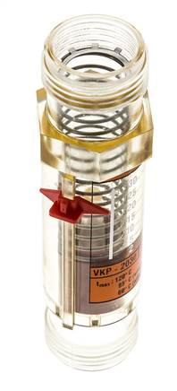 G1'' plastic variable area flow meter oil 100 cSt 2-30 l/min