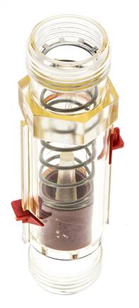 G1'' plastic variable area flow meter oil 100 cSt 10-75 l/min