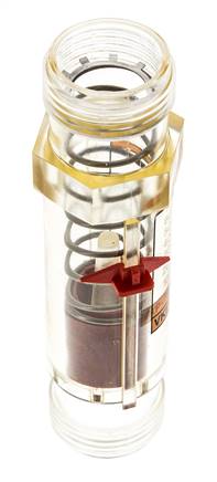 G1'' plastic variable area flow meter oil 100 cSt 10-75 l/min