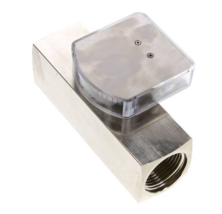 G1'' brass variable area flow meter oil 0.5-1.5 l/min 250 bar