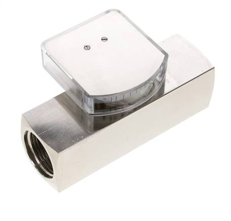 G1'' brass variable area flow meter oil 2-8 l/min 250 bar
