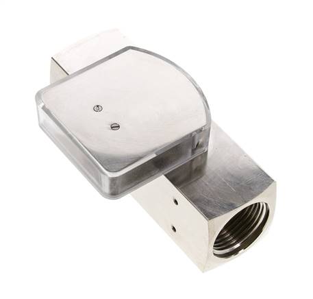 G1'' brass variable area flow meter oil 2-8 l/min 250 bar