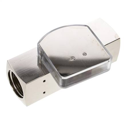 G1'' brass variable area flow meter oil 5-15 l/min 250 bar
