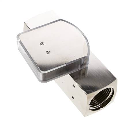 G1'' brass variable area flow meter oil 5-15 l/min 250 bar