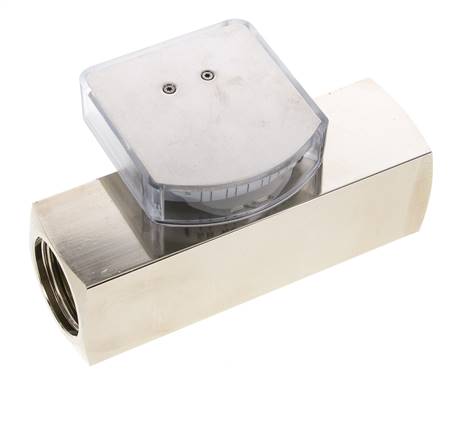 G1'' brass variable area flow meter oil 8-24 l/min 250 bar