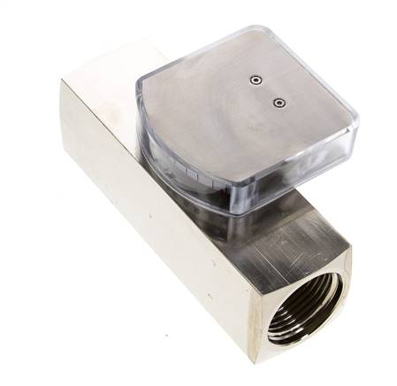 G1'' brass variable area flow meter oil 10-30 l/min 250 bar