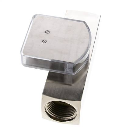 G1'' brass variable area flow meter oil 15-45 l/min 250 bar