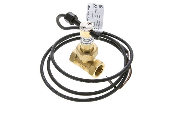 G1/2'' brass inline paddle flow switch 2.7-6.4 l/min 100 bar