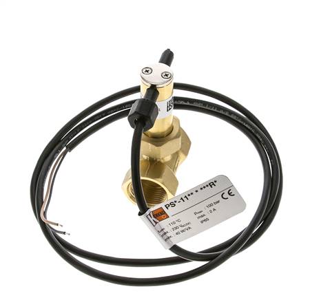 G3/4'' brass inline paddle flow switch 7.7-13.4 l/min 100 bar