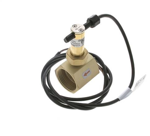 G1 1/4'' brass inline paddle flow switch 22-38.6 l/min 25 bar