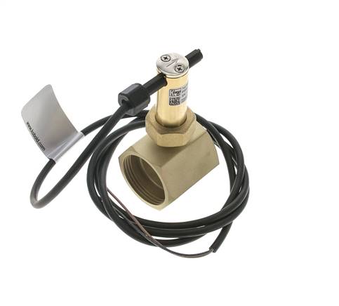 G1 1/4'' brass inline paddle flow switch 22-38.6 l/min 25 bar