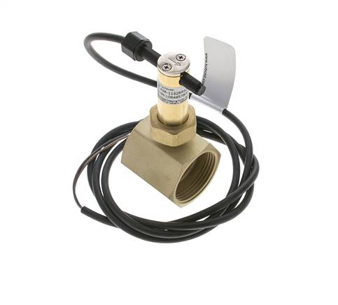 G1 1/4'' brass inline paddle flow switch 22-38.6 l/min 25 bar