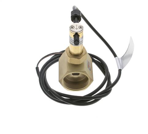 G1 1/4'' brass inline paddle flow switch 22-38.6 l/min 25 bar