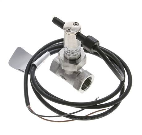 G1/2'' stainless inline paddle flow switch 2.5-6.4 l/min 250 bar