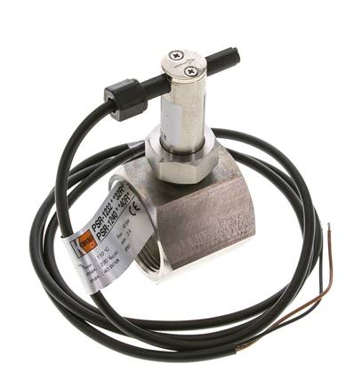 G1 1/2'' stainless inline paddle flow switch 34.8-64.2 l/min 40 bar