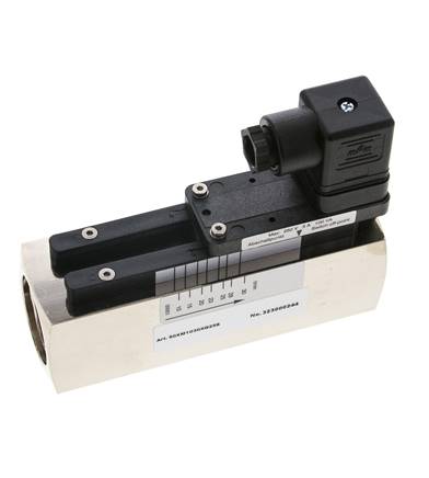 G1'' brass variable area flow switch oil 10-30 l/min 250 bar