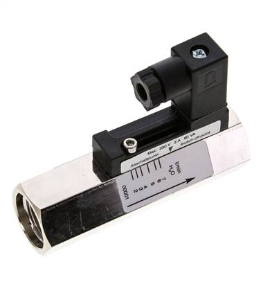 G1/2'' brass variable area flow switch water 2-7 l/min 300 bar