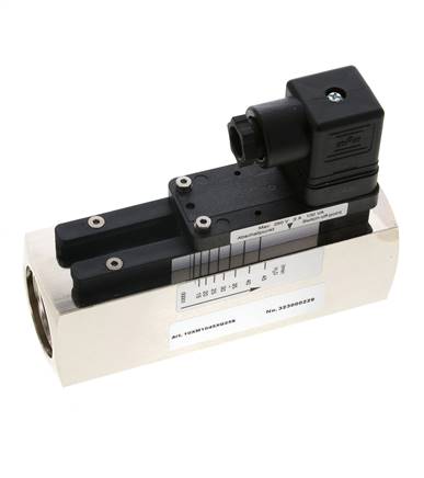 G1'' brass variable area flow switch water 15-45 l/min 250 bar