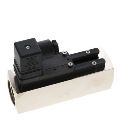 G1'' brass variable area flow switch water 15-45 l/min 250 bar