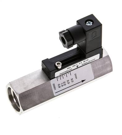 G1/2'' stainless variable area flow switch oil 0.8-3 l/min 350 bar