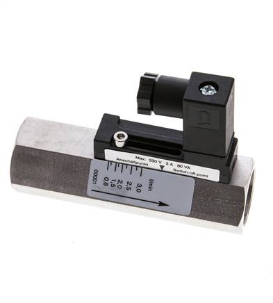 G1/2'' stainless variable area flow switch oil 0.8-3 l/min 350 bar
