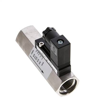 G1/2'' stainless variable area flow switch oil 0.8-3 l/min 350 bar