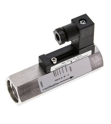 G1/2'' stainless variable area flow switch oil 2-7 l/min 350 bar