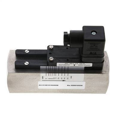 G1'' stainless variable area flow switch oil 5-15 l/min 300 bar