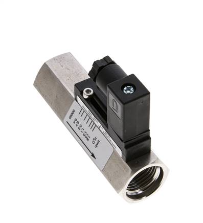 G1/2'' stainless variable area flow switch water 0.4-1.8 l/min 350 bar