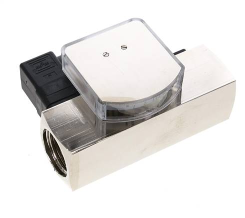 G1'' brass variable area flow meter & switch oil 35-110 l/min