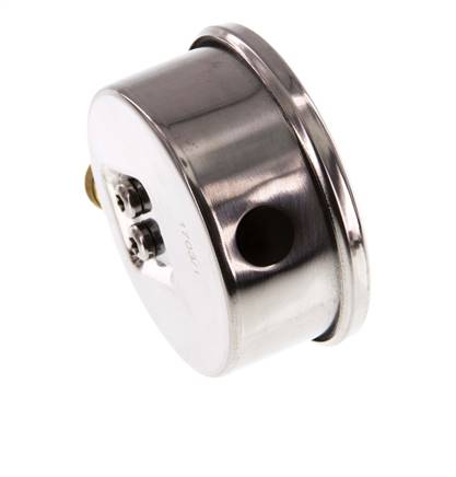 0..60 Bar (0..870 psi) Glycerin Pressure Gauge Below Stainless steel/Brass 63 mm Class 1.6