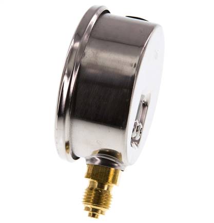 0..60 Bar (0..870 psi) Glycerin Pressure Gauge Below Stainless steel/Brass 63 mm Class 1.6