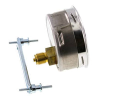 0..1 Bar (0..15 psi) Panel Mount Pressure Gauge Steel/Brass 100 mm Class 1.0 (Bracket)