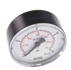 0..40 Bar (0..580 psi) Pressure Gauge Rear Plastic/Brass 63 mm Class 2.5