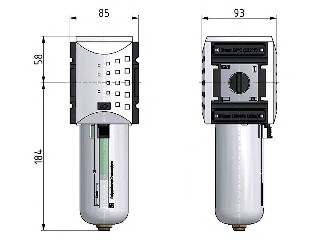 Activated Carbon Filter G1'' 2500 l/min Without Drainage Metal Futura 4