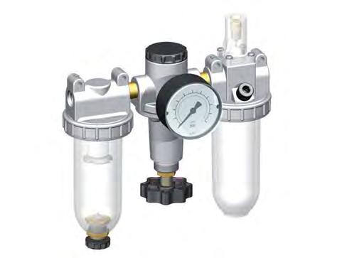 FRL 3-Part G1/4'' 600 l/min 0.5-10.0bar/7-145psi Semi-Auto Protective Cage Polycarbonate Standard 1