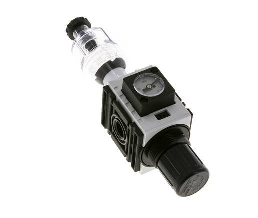 Filter-Regulator G1/4'' 1000 l/min 0.2-4.0bar/3-58psi Semi-Auto Polycarbonate Futura 0