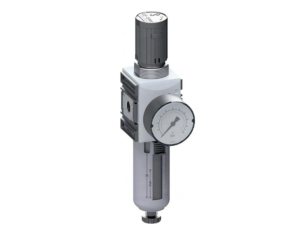Filter-Regulator G1/4'' 2000 l/min 0.5-10.0bar/7-145psi Auto Metal Futura 1