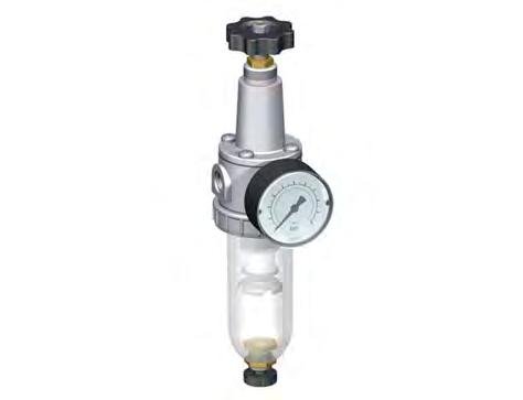 Filter-Regulator G1/4'' 900 l/min 0.5-16.0bar/7-232psi Semi-Auto Protective Cage Polycarbonate Standard 1