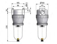 Filter 40microns G3/4'' 12500 l/min Auto Metal Standard 5