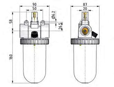 Lubricator G3/4'' Protective Cage Polycarbonate Standard 3