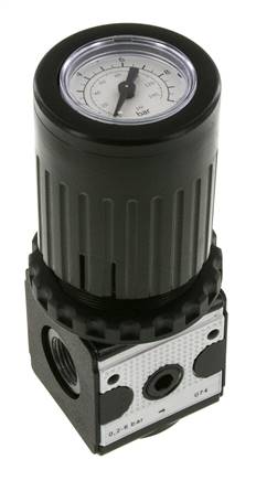 Pressure Regulator G3/8'' 2100 l/min 0.2-6.0bar/3-87psi Zinc Die-Cast Knob with Gauge Multifix 1