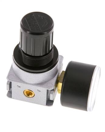 Pressure Regulator G1/8'' 600 l/min 0.2-6.0bar/3-87psi Zinc Die-Cast 40 mm Pressure Gauge Multifix 0