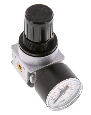 Pressure Regulator G1/8'' 600 l/min 0.2-6.0bar/3-87psi Zinc Die-Cast 40 mm Pressure Gauge Multifix 0