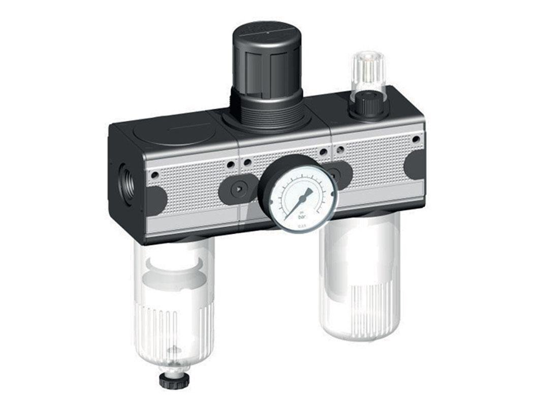 FRL 3-Part G3/4'' 5800 l/min 0.5-10.0bar/7-145psi Auto Protective Cage Polycarbonate Multifix 2