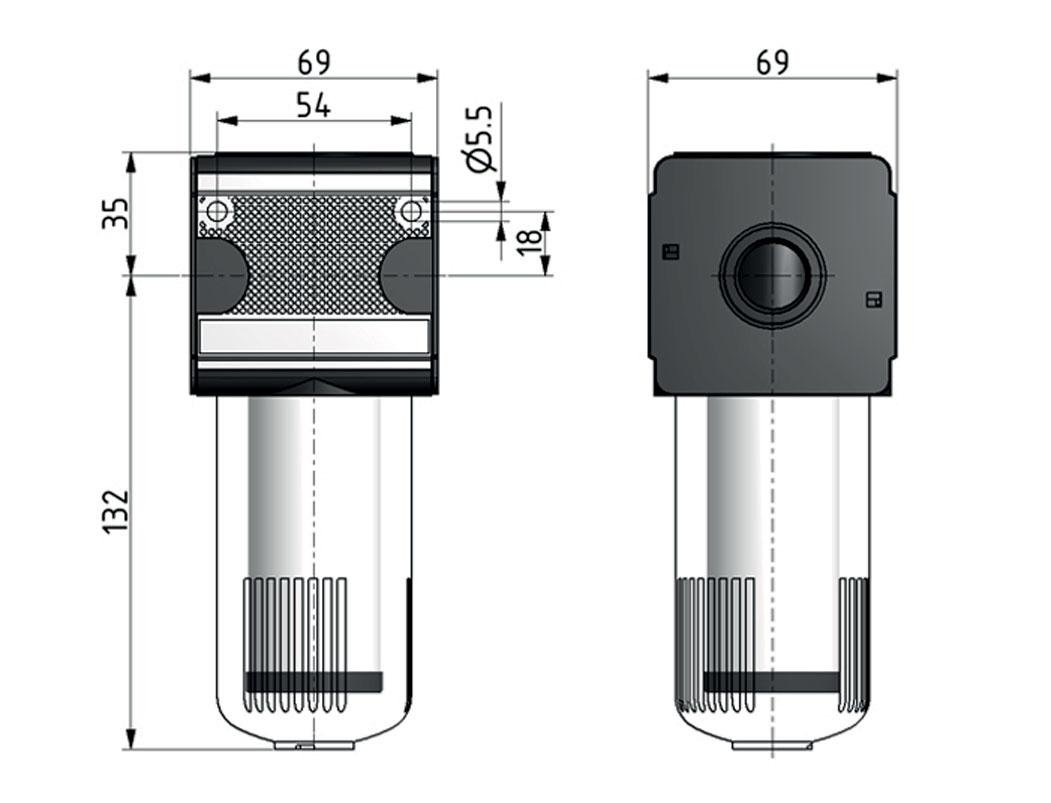 Filter 0.3microns G1/2'' 1500 l/min Without Drainage Vacuum Metal Multifix 2