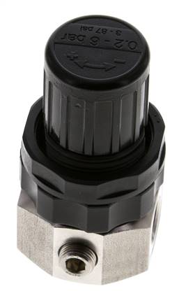 Pressure Regulator G1/4'' 320 l/min 0.5-6.0bar/7-87psi Stainless Steel