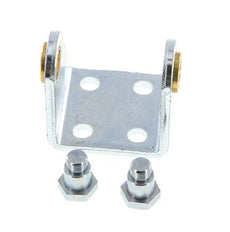 Swivel Fixation for 32 mm Round Cylinder Zinc plated steel