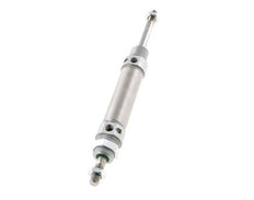 ISO 6432 Round Double Acting Cylinder 25-50mm - Magnetic - Damping - Male Threaded - Double Rod
