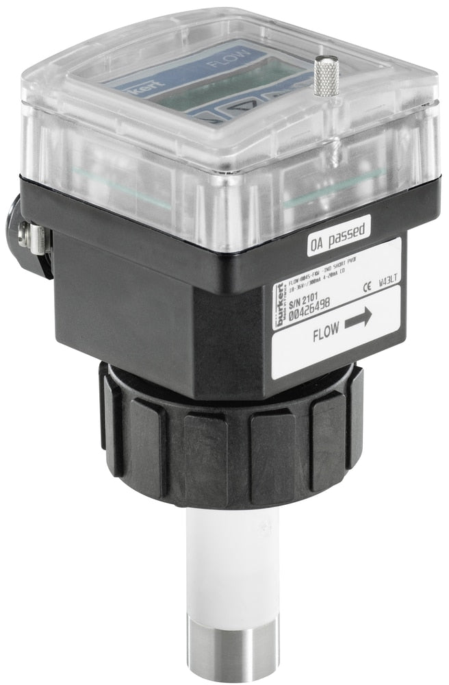 Electromagnetic insertion flow meter, stainless steel sensor, short probe, with display - Bürkert 8045 - 567163